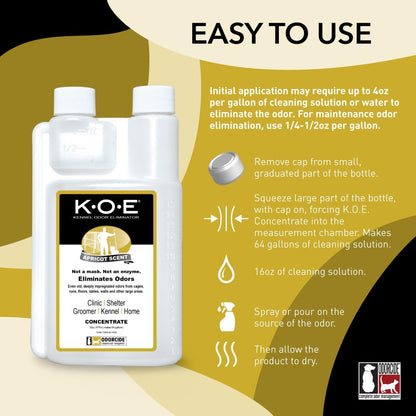 K.O.E. 16oz Concentrate - Kennel Odor Neutralizer